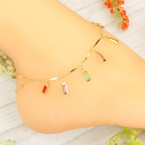 "Handmade Anklet – Elegant & Delicate Jewelry for Women | UNVRC1136 - Picture 5 of 10